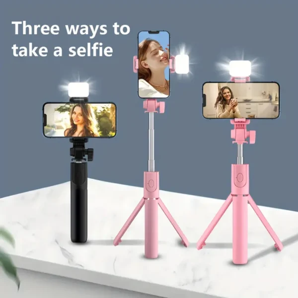 R1s Tripod Stand with Wireless LED Light, Portable Smartphone - Image 5