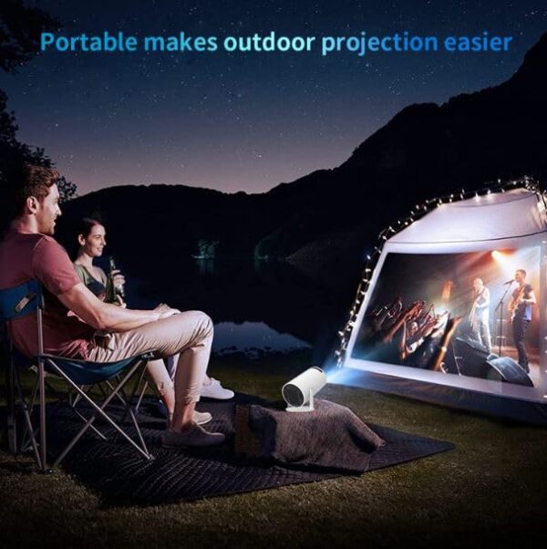 Smart Mini Projector with Android TV, Upgrade HY300 Pro Portable Projector with WiFi and Bluetooth, 4K Support, Auto Keystone, Portable Ceiling Projector for iOS and Android. - Image 2