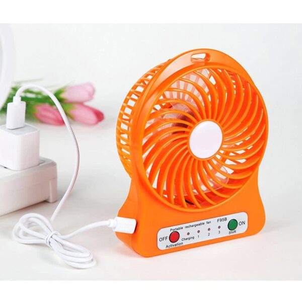 Portable Mini USB Fan 3-Level Speed Adjustable Electric Cooling Desktop Fan Handy Summer Cooling Rechargeable - Image 5