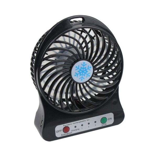 Portable Mini USB Fan 3-Level Speed Adjustable Electric Cooling Desktop Fan Handy Summer Cooling Rechargeable