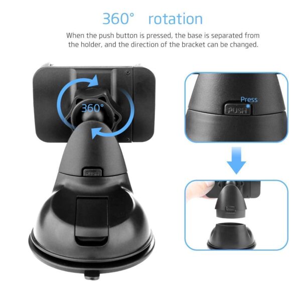 Silicone Sucker Car Mobile Phone Holder for Dashboard/Windshield Table - Image 2