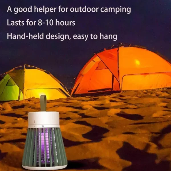 Electric Mosquito Zapper LED Fly Trap and Purple Light Portable Lamp - Image 4