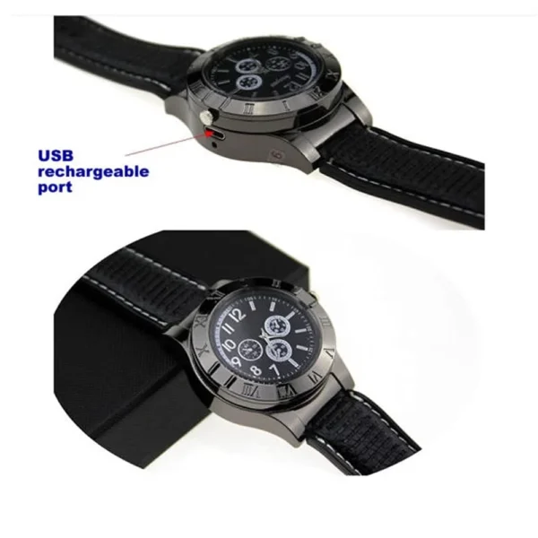 USB Cigarette Lighter Watch Rechargeable flameless Windproof - Image 3