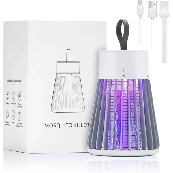 Electric Mosquito Zapper LED Fly Trap and Purple Light Portable Lamp